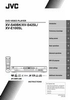 JVC XVE100SL XVS40BK XVS42SL DVD Player Operating Manual