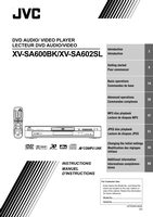 JVC XVSA600BK XVSA602SL DVD Player Operating Manual