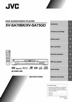 JVC XVSA70BK XVSA70E XVSA72SL DVD Player Operating Manual