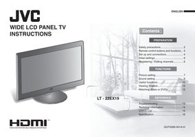 JVC LT22EX19OM TV Operating Manual