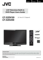 JVC LT32DV20 LT32D200 TV/DVD Combo Operating Manual