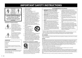 Yamaha NSWSW41 YAS203 YAS203BL Sound Bar System Operating Manual