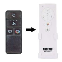 Anderic TX028C-S For Hampton Bay and Home Decorators Collection Ceiling Fan Remote Control