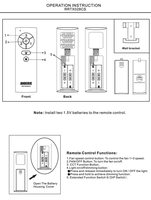 Anderic TX028C-S For Hampton Bay and Home Decorators Collection Ceiling Fan Remote Control