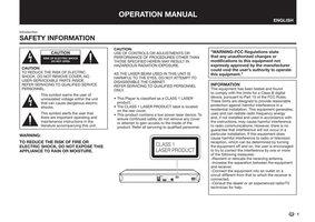 Sharp BDHP35U Blu-Ray DVD Player Operating Manual