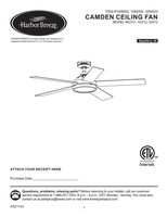 Harbor Breeze 42311 Camden 52in Brushed Nickel Indoor Ceiling Fan