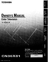 Toshiba CN36X81OM TV Operating Manual