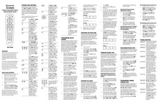 Comcast DCT3412 Cable Box Operating Manual