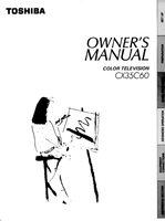 Toshiba CX35C60 Consumer Electronics Operating Manual