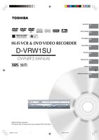 Toshiba DVRW1SU DVD/VCR Combo Player Operating Manual