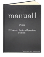 Denon S52 Audio System Operating Manual