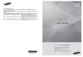 Samsung HCN653WX HCP4363WX HL50A650 TV Operating Manual