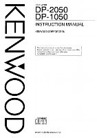 Kenwood DP1050 DP2050 Audio System Operating Manual