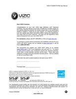 Vizio VT420M VT470M TV Operating Manual