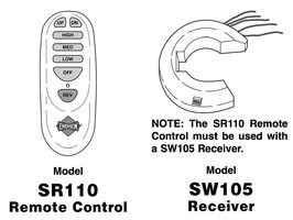 Emerson SR110 Ceiling Fan Remote Control