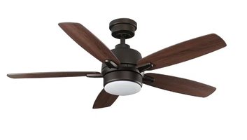 Hampton Bay Fawndale 52021 46 in. Indoor Integrated LED Bronze Ceiling Fan