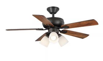 Hampton Bay Riley 52141 44 in. Indoor LED Bronze Dry Rated Downrod Ceiling Ceiling Fan