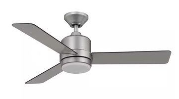 Hampton Bay Castlegate 52191 44 in. Integrated LED Indoor Silver Ceiling Fan