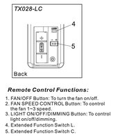 Hampton Bay TX028-LC Ceiling Fan Remote Control