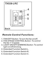 Hampton Bay TX028-LRC Ceiling Fan Remote Control