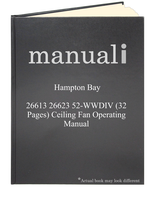 Hampton Bay 26613 26623 52-WWDIV (32 pages) Ceiling Fan Operating Manual