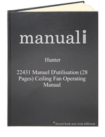 Hunter 22431 Manuel D'utilisation (28 pages) Ceiling Fan Operating Manual