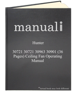 Hunter 30721 30721 30963 30901 (36 pages) Ceiling Fan Operating Manual