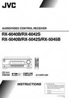 JVC RX5040B RX5042S RX5045B Audio/Video Receiver Operating Manual