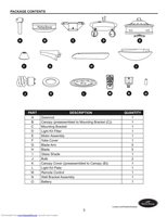 Harbor Breeze 40190 KINGSBURY CEILING FAN Ceiling Fan Operating Manual