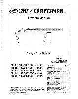 LiftMaster SEARS CRAFTMAN 139.53615SR Operating Manual