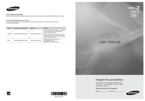 Samsung LA26R71BBM/XTL LN19B361 HLR6167W TV Operating Manual