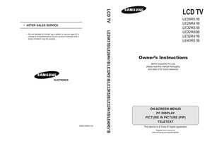 Samsung le26r41b LE26R50B LE32R41B TV Operating Manual