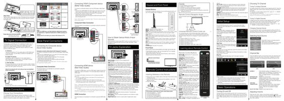 RCA LED60B55R120Q TV Operating Manual