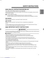 LG LP0817WSR Air Conditioner Unit Operating Manual