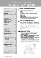 LG LW1212ER Air Conditioner Unit Operating Manual