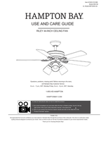 Hampton Bay 52144 EF200G-44 (16 pages) Ceiling Fan Operating Manual