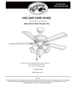 Hampton Bay AL958-ORB (18 pages) Ceiling Fan Operating Manual