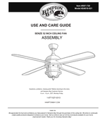 Hampton Bay 24816-021 (15 pages) Ceiling Fan Operating Manual