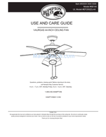 Hampton Bay 68144 EF200(D)-44 (32 pages) Ceiling Fan Operating Manual