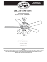 Hampton Bay AG524PR-FB (20 pages) Ceiling Fan Operating Manual