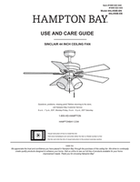 Hampton Bay AL958B-BN AL958B-EB (19 pages) Ceiling Fan Operating Manual