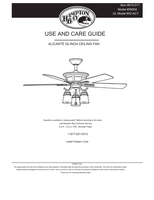 Hampton Bay 58004 52-ACT (30 pages) Ceiling Fan Operating Manual