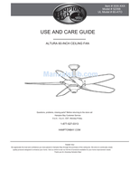 Hampton Bay 52356 60-ATO (16 pages) Ceiling Fan Operating Manual