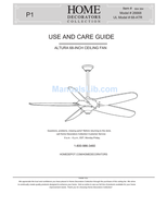 Hampton Bay 26668 68-ATR (30 pages) Ceiling Fan Operating Manual