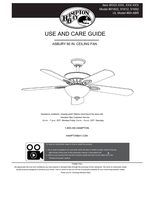 Hampton Bay 91602 91612 91692 60-ABR (38 pages) Ceiling Fan Operating Manual