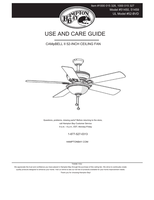 Hampton Bay 51450 51459 52-BVD (28 pages) Ceiling Fan Operating Manual