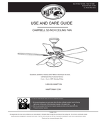 Hampton Bay HAMPTON BAY CAMPBELL (18 pages) Ceiling Fan Operating Manual