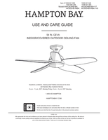 Hampton Bay AK363HB-BN AK363HB-MBK (16 pages) Ceiling Fan Operating Manual