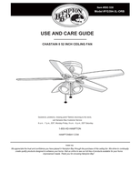 Hampton Bay YG394-3L-ORB (17 pages) Ceiling Fan Operating Manual