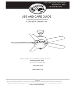 Hampton Bay HAMPTON BAY FLOWE 52-SKV (32 pages) Ceiling Fan Operating Manual